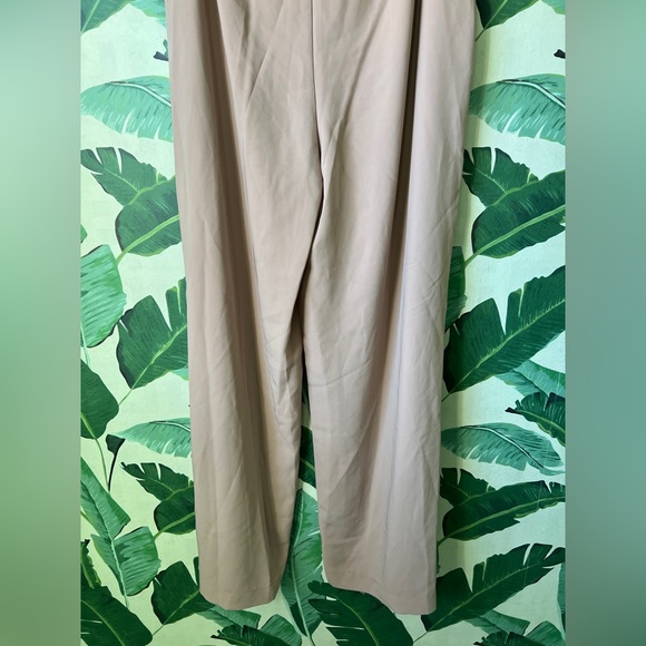 Intempo Slit High Waisted Wide Leg Pants Tan Womens 8 - Picture 9 of 10